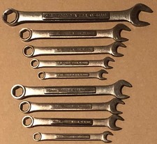 Vintage Craftsman VA 9pc 6-Point Wrench Lot USA SAE Metric picture
