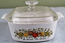 VIntage Corning Ware Le Persil La Sauge Spice of Life 1.5 Qt A-1 1/2-B With Lid picture