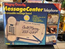 Rare HTF NOS Vintage Tyco 1992 MAGNA DOODLE Message Center Telephone Erasable #T picture