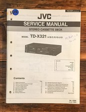 JVC TD-X321 Cassette Deck  Service Manual *Original* picture