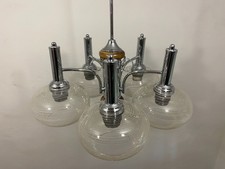 Vintage EMI Poljcane 5 Light Sputnik Chandelier 1980s Yugoslavia Space Age MCM picture