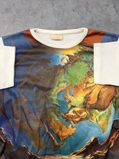 1970s True Vintage Earth Space Graphic Raglan Art Men’s Unique Obscure Tee M-L picture