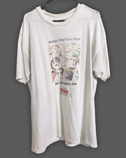 Vintage 90s Anxiety Has Many Faces Xanax T-Shirt XL Distressed Repaired Faded picture