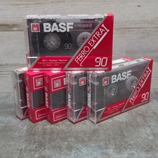 BASF Ferro Extra I Cassettes Tapes 90 min Lot of 6 New Sealed. Vintage  picture