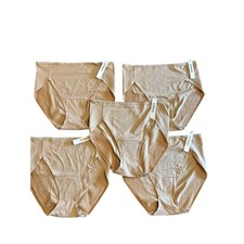 New Soma Vanishing Edge High Leg Panties Womens Sz L Warm Amber 5 Pk 0525 picture