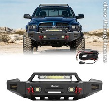 Off-Road Steel Front Bumper For 2002-2005 Dodge Ram 1500 w/ Winch Plate + Wiring picture