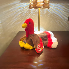 Rare Ty Beanie Babies Gobbles Turkey Plush Beanbag DOB 11-27-96 1996 Vintage picture
