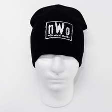 nWo New World Order White Logo WCW Beanie Cap Hat NEW picture