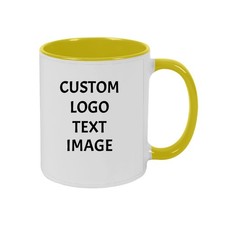 Customized Two Tone Coffee Mug Personalized Text  Daily Work Identity Present picture
