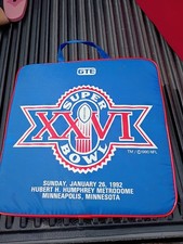 RARE 1992 Super Bowl XXVI Seat Cushion, Washington Redskins Buffalo Bills, NICE picture