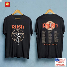 Rush Tour 1976 Vintage Band Shirt Rock Concert Tee Front Back Print Unisex picture