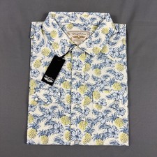 Straight Down Shirt Woven Big Island Print Large Multicolor Polyester MSRP $135 picture