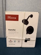 Pfister 8P8-WS2-RCHSB Rancho Tub & Shower Faucet Matte Black NEW Sealed picture