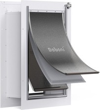 Baboni Pet Door for Wall Large White 3-Flap Telescoping Tunnel Dog Cat to 100 lb picture