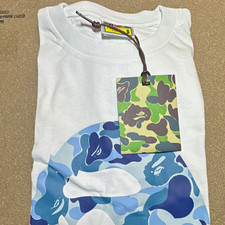 A Bathing Ape BAPE White Ape Head Logo Graphic Tee Men’s S picture