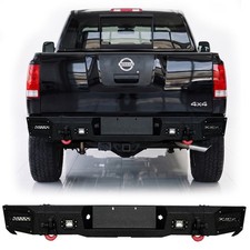 Vijay For 2004-2015 Nissan Titan Rear Bumper Steel with LED Lights and D-Rings picture