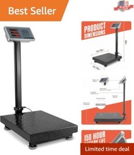 Stainless Steel Industrial Platform Scale - 600 lb Capacity, Waterproof Keyboard picture