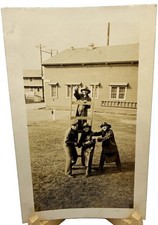 Vintage 1942 WWII Photo US Army Soldiers Firefighter Gear Hose Ladder Nov 23 picture