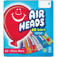 Airheads Peanut-Free Full-Size Chewy Candy Bars, Assorted Fruit Flavor 60 Count picture