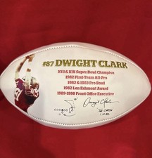 Dwight Clark San Francisco 49ers “The Catch” with Play Sketch Football picture
