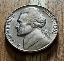 1961  P  UNCIRCULATED  JEFFERSON NICKEL picture