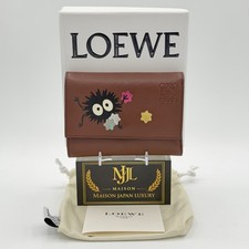 LOEWE × Studio Ghibli Suswatari Wallet Leather Brown Gold Auth 【 1Day Shipping 】 picture