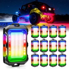 MICTUNING Q2 RGB-IC Rock Lights,8-16 Pod Chasing Ultra-Bright Underglow Neon Kit picture