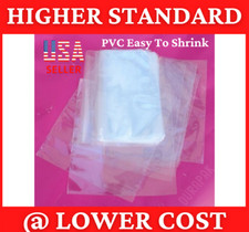 PVC Heat Shrink  Flat Bags 100 Gauge Clear Film Packaging Bulk 500-3000pcs picture