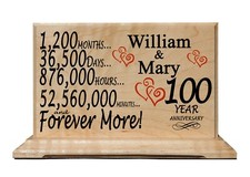 Personalized Wedding 1-100 Year Anniversary Sign Custom Couples Name Gift  picture