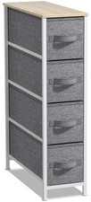 Sorbus Narrow Dresser 4 Drawers - Vertical Slim Storage Chest Drawers Steel picture