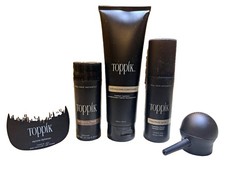 Toppik Hair Building Fibers Medium Brown Set/Kit w/ FiberHold Spray 8.5 fl oz picture