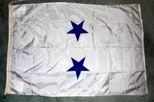 U.S. NAVY REAR ADMIRAL 2 STAR FLAG OFFICIAL RETIRED 4' X 4' WHITE picture
