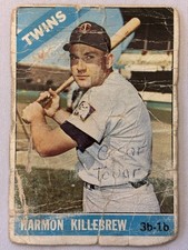 Topps 1966 Topps Harmon Killebrew #120 Minnesota Twins Base Set - Writing picture