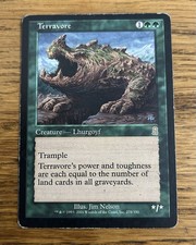 **Heavy Play** 1X Terravore Odyssey MTG Rare Green Lhurgoyf 278/350 picture