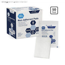 Med Pride Non-Adherent Sterile Wound Care Pads 3x8 in Highly Absorbent 50 Pack picture