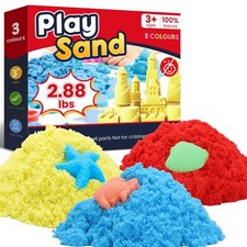 Play Sand,2.88lbs 3-Color Sensory Sand,Kids Shaping Sculpting picture