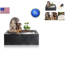 Dyna-Living Indoor Water Fountains Tabletop Water Fountain Warm Light 1 picture