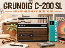 GRUNDIG C-200 SL 🌈RaRe🌈 Vintage Cassette + Microphone Bundle picture