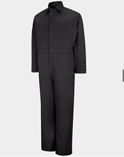 42T Ground Force Men's Black  Coverall Jumpsuit Long Sleeve  picture