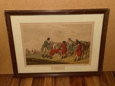 1800’s H . Alken Fox Hunting Print In Frame Fox Hunting “Digging Out” picture