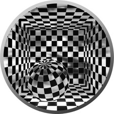 RARE (100pcs) AWARDED Chad ILLUSION ROOM V2 Silver Coin 200 Francs 2023 OPTICAL picture