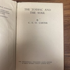 The Zodiac of the Soul C.E.O. Carter 1928 Second Edition Great Britain London picture