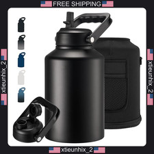 Insulated Gallon Water Bottle 128oz Stainless Steel Double-Wall with Handle picture