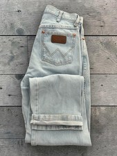 Vintage Wrangler Women's Light Wash Straight Leg Jeans - Pale Blue picture