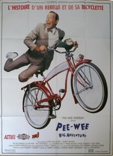 PEE WEE'S BIG ADVENTURE - BURTON / BICYCLE - ORIGINAL LARGE FRENCH MOVIE POSTER picture