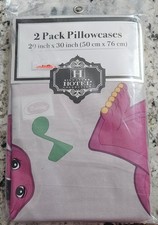 Barney & Friends Pillowcases 2 Pack Franco Baby Bop Pink 20x30 NEW SEALED picture