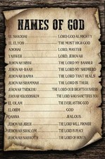 HE shall be called NAMES OF GOD with their Meaning Printed on PREMIUM GLOSSY picture