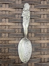 Antique Vintage Souvenir Native American Indian Sterling SIlver Spoon Shepard picture