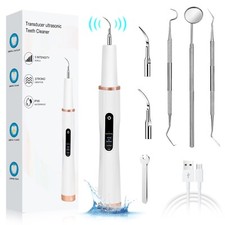 Rechargeable Ultrasonic Scaler Teeth Cleaning Kit - DIY Tartar & Plaque Removal picture
