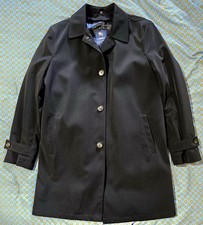 Hart Schaffner Marx Honesdale Smart Coat Black 42R Water Resistant Raincoat NWT picture
